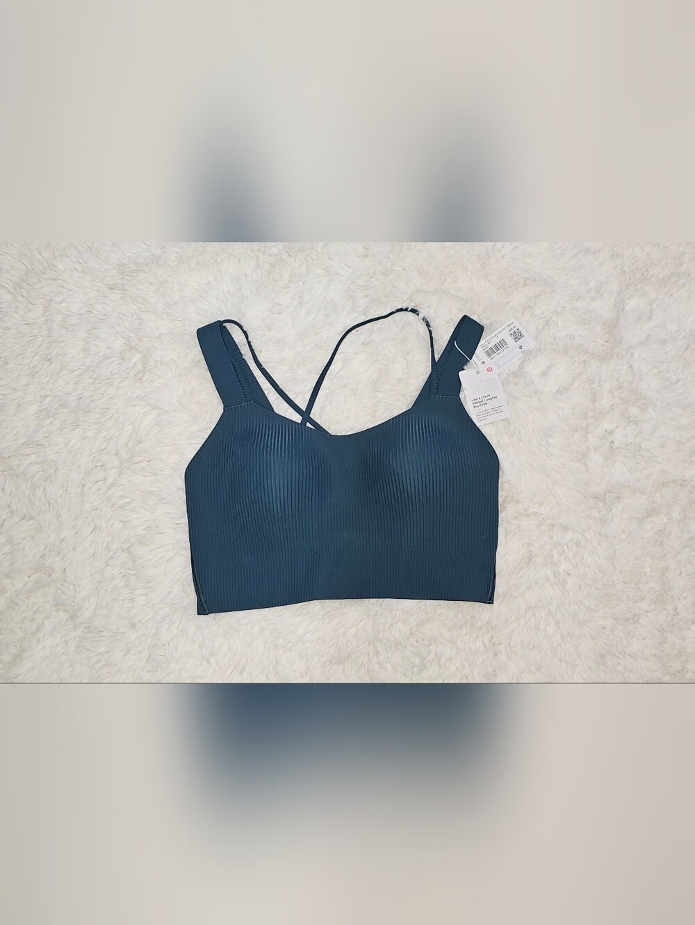 NWT Lululemon Like a Cloud Ribbed Longline Bra D/DD - Indochine Blue (Size 6)